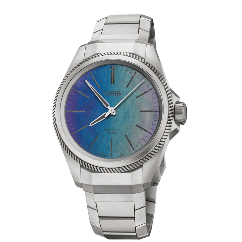 Oris Propilot X Calibre 400 Laser Automatic 39mm Multicolored Dial with Titanium Bracelet